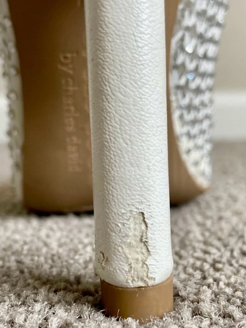 Charles by Charles David Pursue Rhinestone Mesh Booties White 5.5M